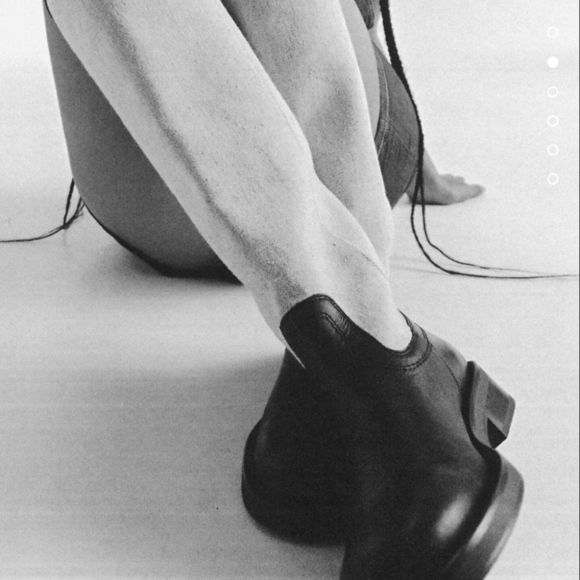 Combined leather knee high boots - Picture 5 of 5